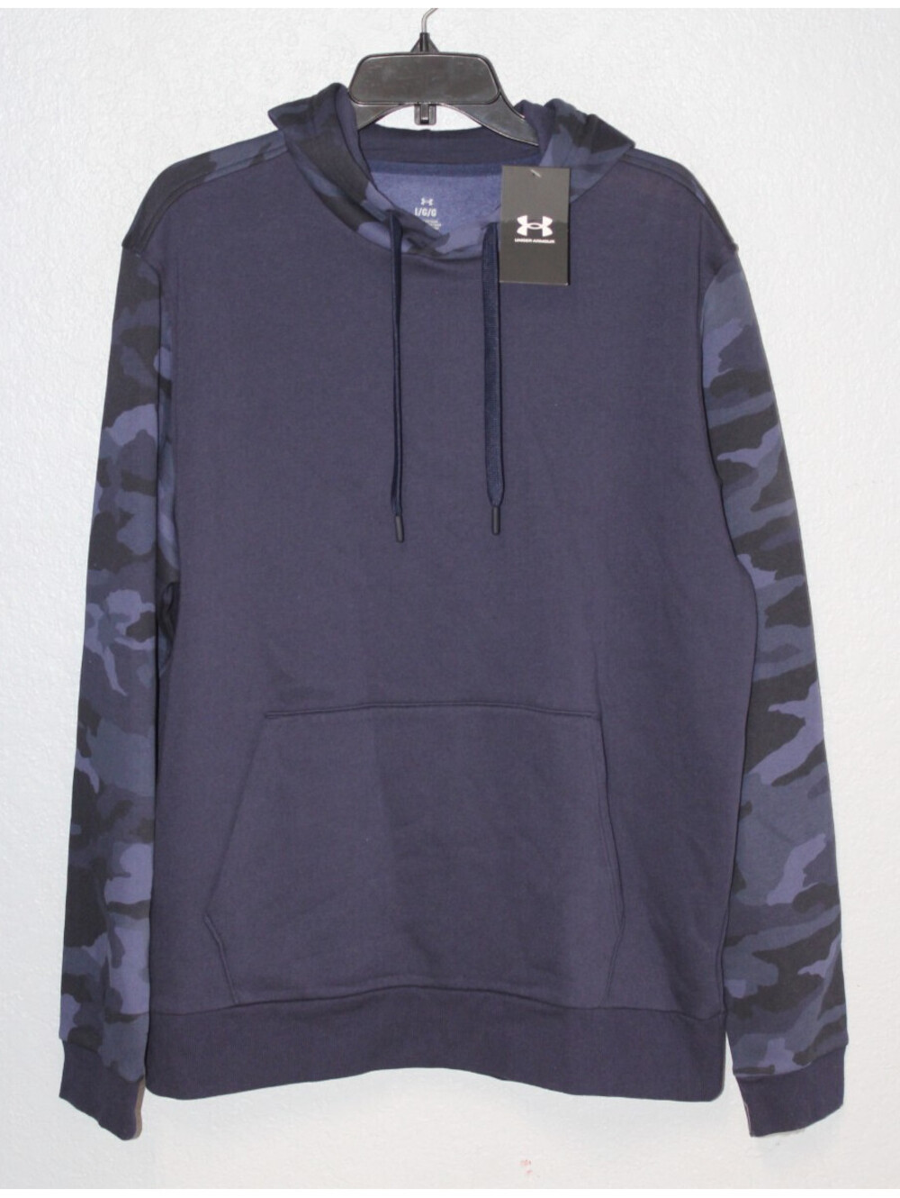 NEW Under Armour Men's UA Rival Fleece Hoodie Blocked / Camo / LARGE NWT
